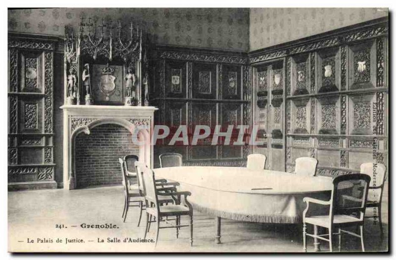 Old Postcard Grenoble The Courthouse Courtroom