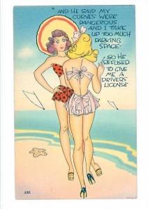 LP79  Pin-Up, Cheesecake, vintage postcard, comic