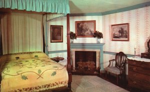 Vintage Postcard The Blue Bedroom At Mount Vernon Ladies Washington WA D.C