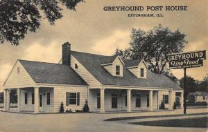 Effingham Illinois Greyhound Post House Street View Vintage Postcard K38172