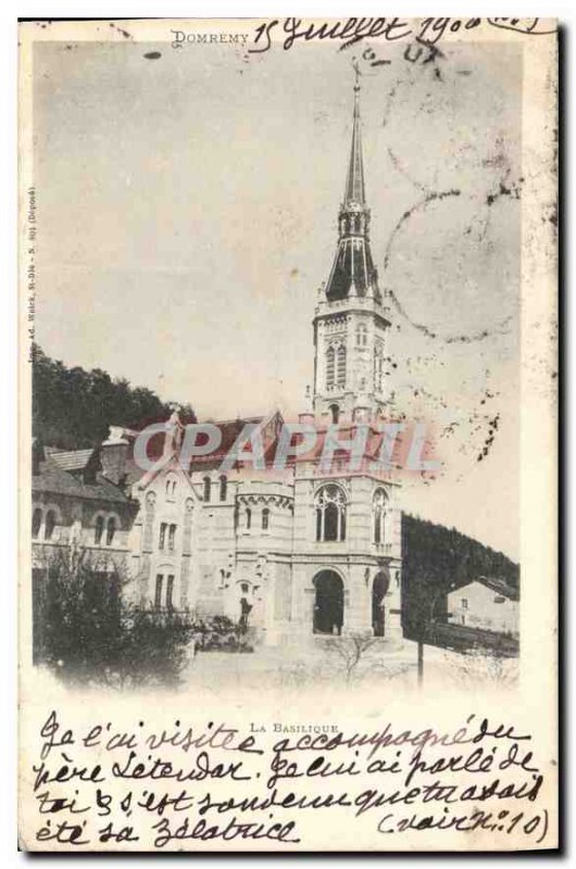 Postcard Old Domremy Basilica