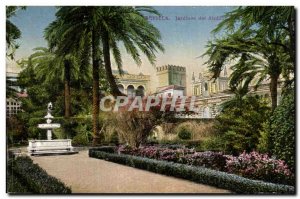 Old Postcard Sevilla Jardines del Alcazar