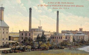 Horlicks Malted Milk Factory Racine Wisconsin 1910c Advertising postcard