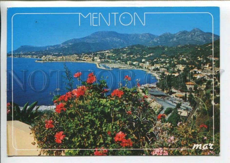 441293 France 1988 Menton RPPC cancellation advertising overprinted stamp