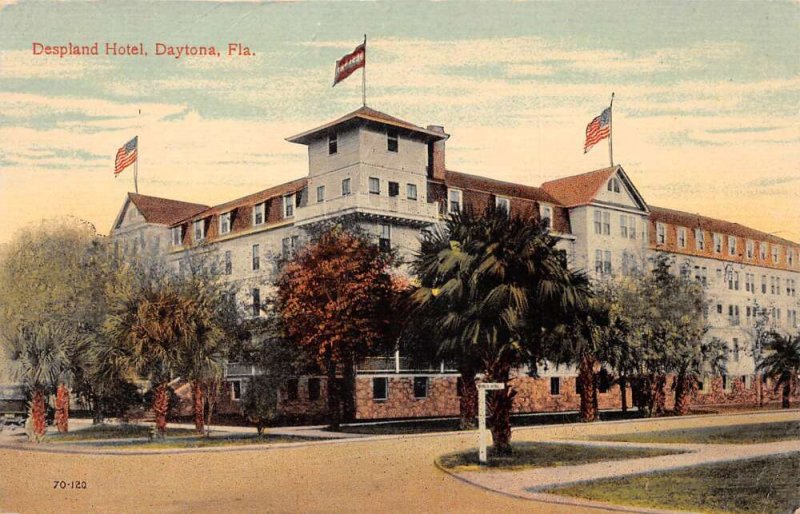Daytona Florida Despland Hotel Vintage Postcard AA61069