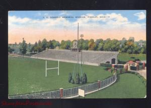 FINDLAY OHIO J.C. DONNELL MEMORIAL FOOTBALL STADIUM VINTAGE POSTCARD