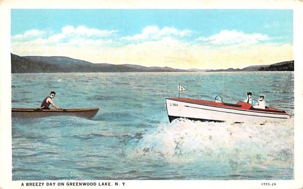 Breezy Day Greenwood Lake, New York Postcard
