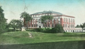 c1910 Engineering Building NH Collage Durham Hand Colored Vintage Postcard F87