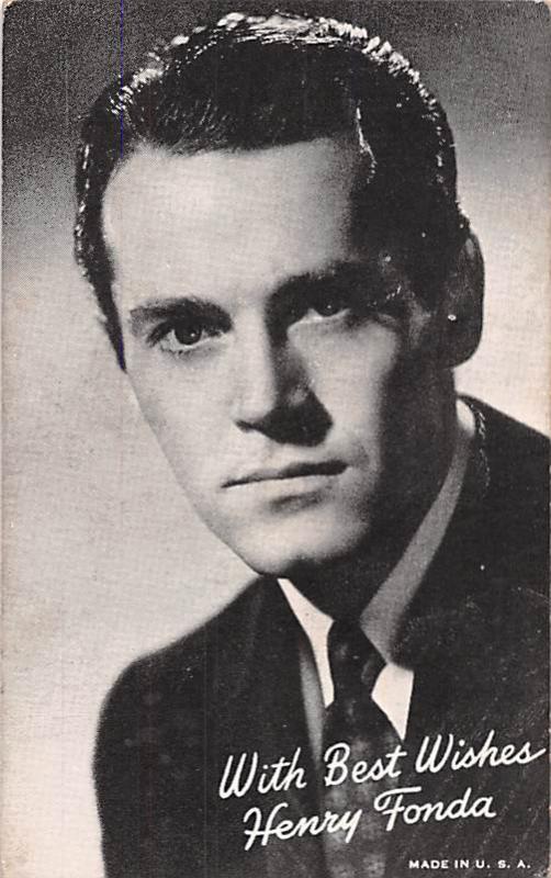 Henry Fonda Non Postcard Backing Unused 