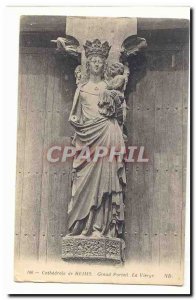 Reims Cathedral Grand Old Postcard The Virgin portal