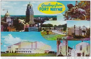 Indiana Fort Wayne Greetings With Multiple Views 1962