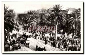 Old Postcard Tunisia Tunis Place de la Republique