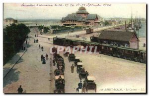 Old Postcard Saint Malo Casino Train