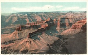 Vintage Postcard 1920's View From Pima Point Grand Canyon National Park Arizona