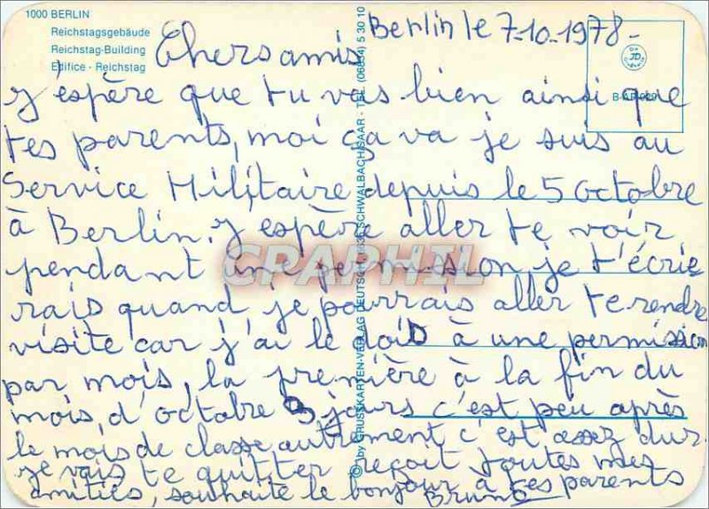 Old Postcard Reichstag