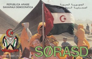 Sahrawi Arab Democratic Republic QSL Postcard Style Radio Ephemera