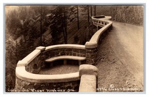 RPPC Columbia River Highway Rest Stop Lookout Oregon Dimmit Photo Postcard R21