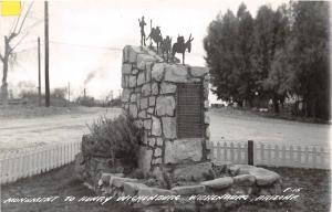 D95/ Wickenburg Arizona Az Real Photo RPPC Postcard 1947 Henry Monument 2