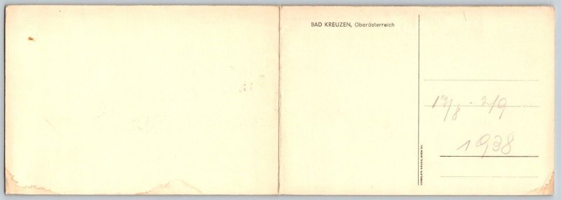 Bad Kreuzen  Austria   2 Panel Postcard