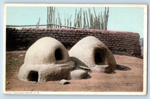 New Mexico NMX Postcard Mexican Ovens Traditional Brown Adobe c1920's Antique