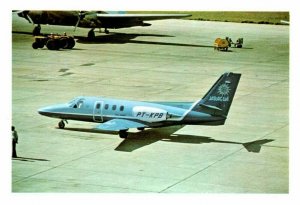 Jaragua Cessna Citation PT at Congonhas 1977 Airplane Postcard