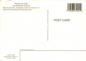 Discover Fountain of Youth with Ponce De Leon! postcard