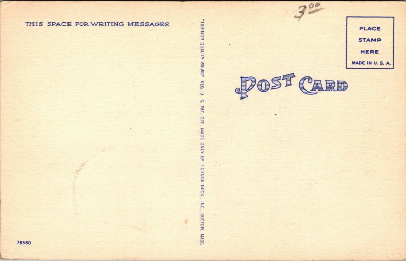 Vtg 1940s City Hall Jacksonville Florida FL Unused Linen Postcard