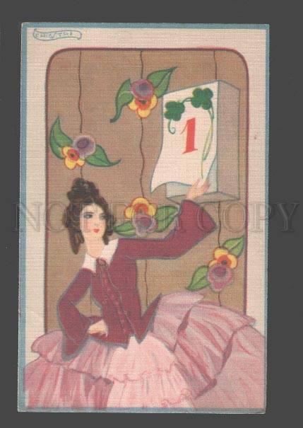 3088776 NEW YEAR Belle Lady by CHIOSTRI vintage ART DECO Italy