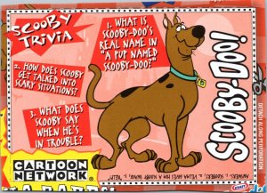 Scooby-Doo Trivia Card - Post Card - Cartoon Network Kraft box