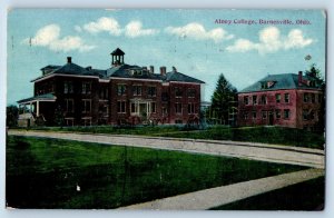 1913 Barnesville Ohio OH Vintage Postcard Alney College School Exterior Building
