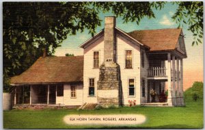 Rogers Arkansas, Elk Horn Tavern, Physical Center, American Civil War, Postcard