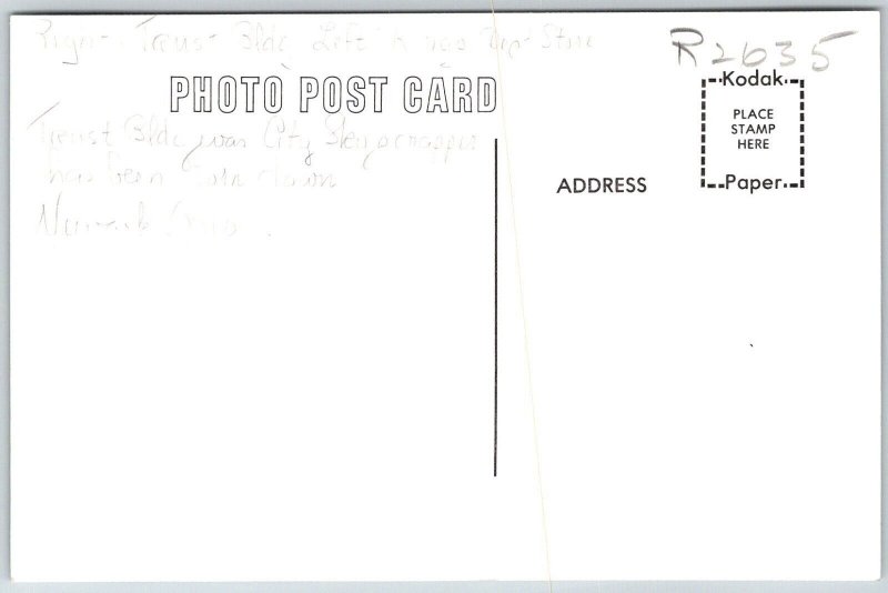 Newark Ohio 1960s Modern RPPC Real Photo Postcard Trust Building