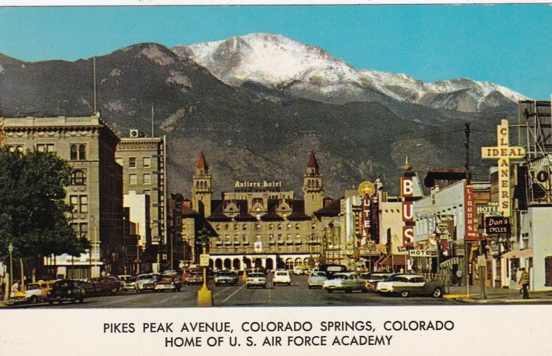 Colorado Colorado Springs Pikes Peak Avenue Showing Pikes Peak sk6424