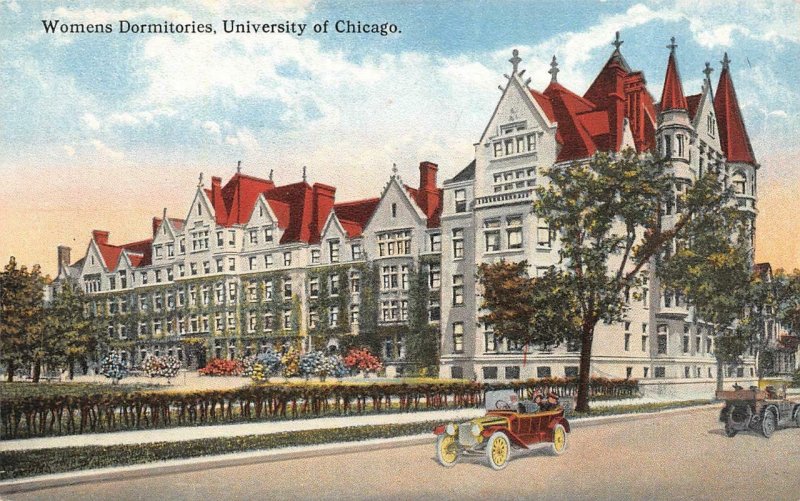 IL, Illinois UNIVERSITY OF CHICAGO  Kelly~Beecher~Foster Halls  c1910's Postcard