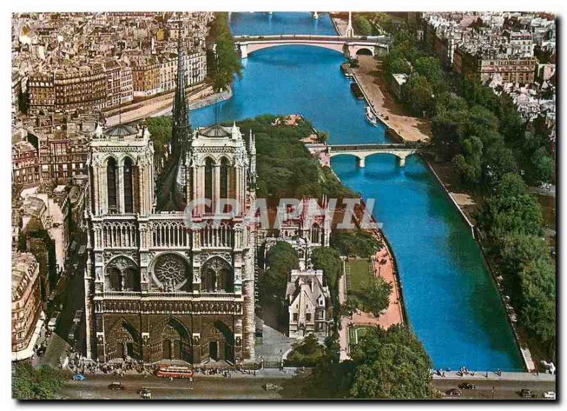 Modern Postcard Paris Notre Dame (West frontage)