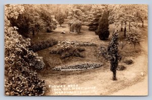 J90/ Marshalltown Iowa RPPC Postcard c1910 Soldiers Home Gardens  160