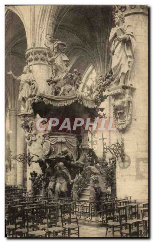 Old Postcard Brussels Church St Gudule The Chair of Truth