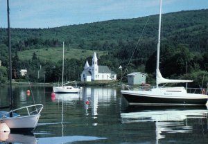 CONTINENTAL SIZE POSTCARD MORNING REFLECTIONS ON WHYCOCOMAGH BAY CAPE BRETON