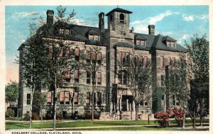 VINTAGE POSTCARD ADELBERT COLLEGE CLEVELAND OHIO WHITE BORDER MAILED IN 1916