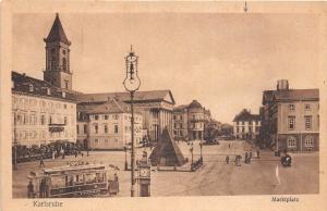 BG33431 karlsruhe marktplatz tramway tram  germany