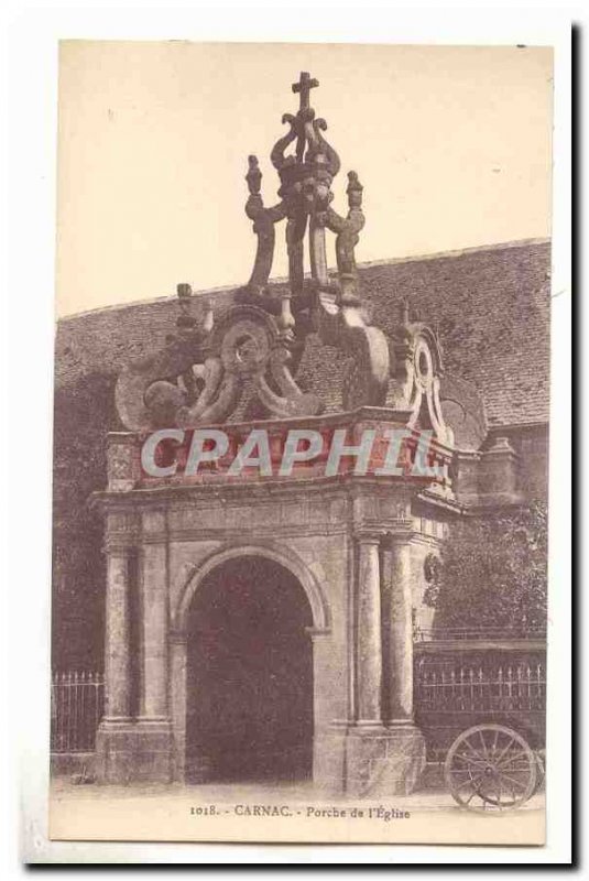 Carnac Old Postcard Porch of & # 39eglise