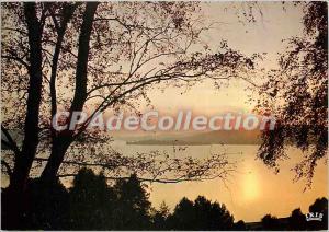 Postcard Modern Limousin Lake Vassiviere at dusk