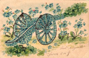 Best Regards Flower Covered Cannon 1907