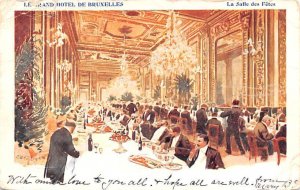 La Grand Hotel Bruxelles Belgium Postal Used Unknown, Missing Stamp 