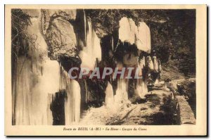 Postcard Old Route Beuil A M in Winter Gorges Cians