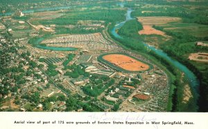 Postcard Aerial View Part Of 175 Acre Grounds West Springfield Massachusetts MA