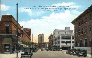 El Paso Texas TX San Francisoc Street YMCA c1910 Vintage Postcard