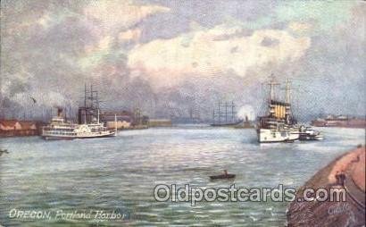 Oregon, Portland, Harbor, USA Steamer, Steamers, Ship Unused 