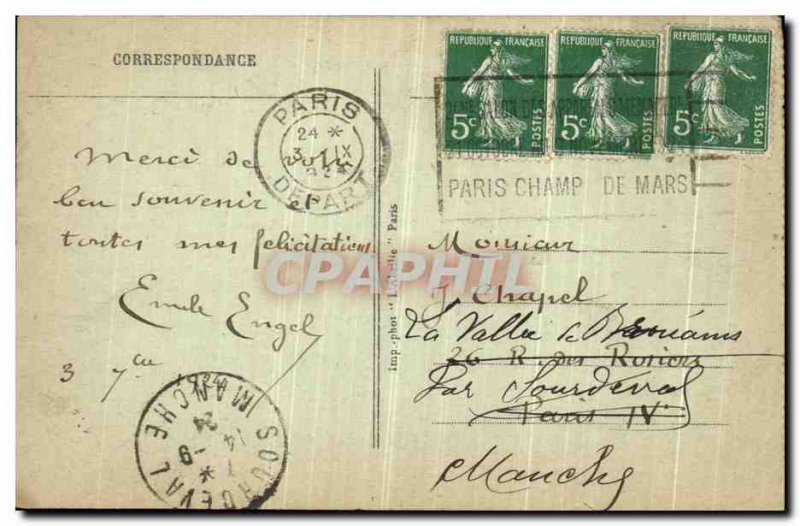 Old Postcard Paris Concorde Square Panorama