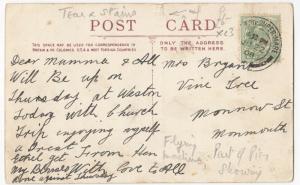 Somerset; Flying Machine, Old Pier, Weston Super Mare PPC, 1908 PMK